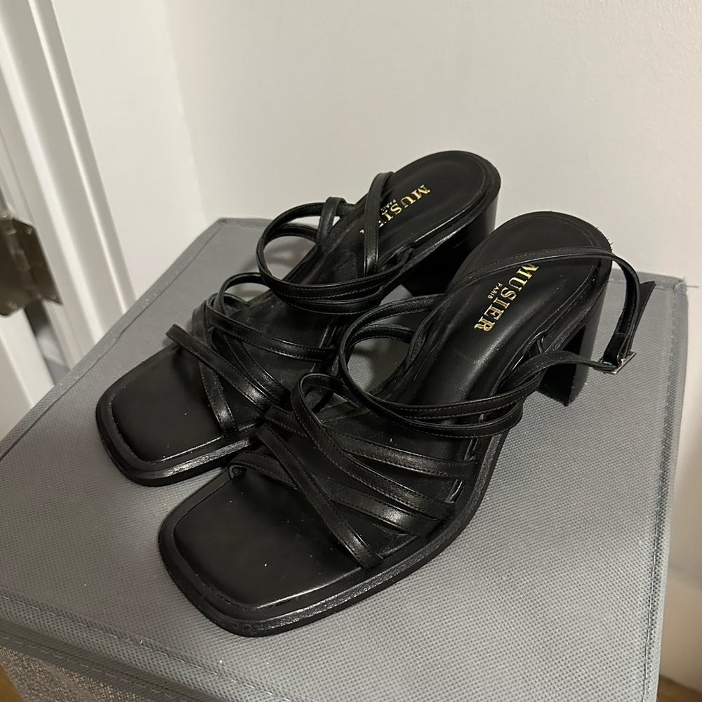 Musier Paris Heeled Strappy Sandal block heel size 37